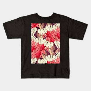 Pink red floral Kids T-Shirt